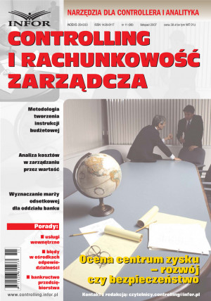 Controlling i Rachunkowość Zarządcza nr 11/2007 - 