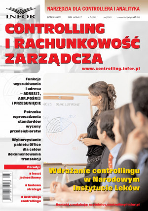 Controlling i Rachunkowość Zarządcza nr 5/2010 - 