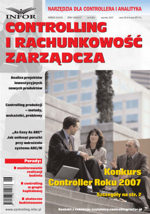 Controlling i Rachunkowość Zarządcza nr 6/2007 - 