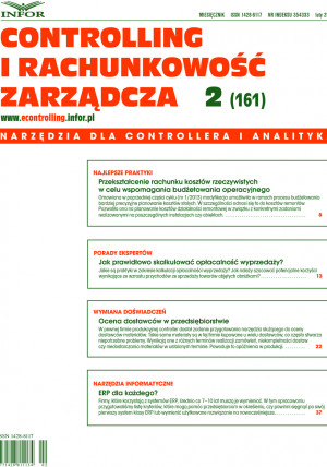 Controlling i Rachunkowość Zarządcza nr 2/2013 - 