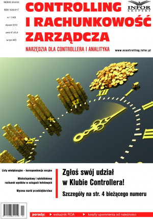 Controlling i Rachunkowość Zarządcza nr 1/2012 - 