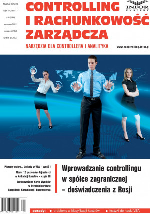 Controlling i Rachunkowość Zarządcza nr 9/2011 - 