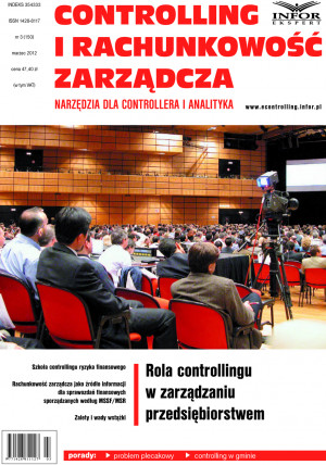 Controlling i Rachunkowość Zarządcza nr 3/2012 - 