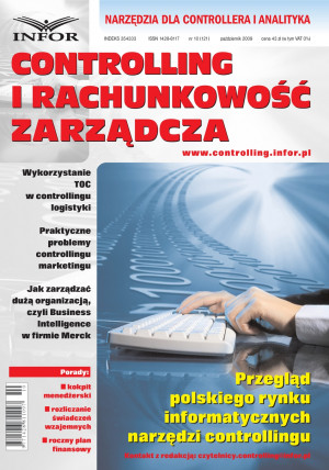 Controlling i Rachunkowość Zarządcza nr 10/2009 - 