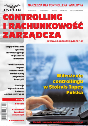 Controlling i Rachunkowość Zarządcza nr 3/2010 - 