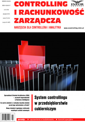 Controlling i Rachunkowość Zarządcza nr 8/2012 - 