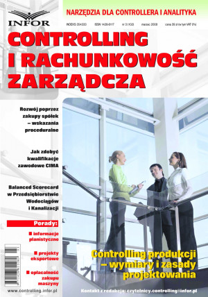 Controlling i Rachunkowość Zarządcza nr 3/2008 - 