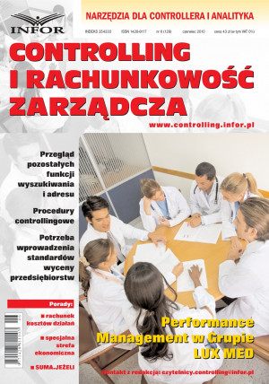 Controlling i Rachunkowość Zarządcza nr 6/2010 - 