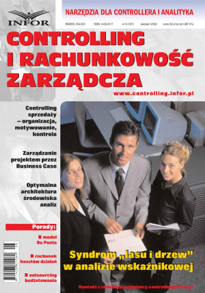 Controlling i Rachunkowość Zarządcza nr 8/2008 - 