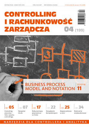 Controlling i Rachunkowość Zarządcza nr 4/2016 - Business process model and notation