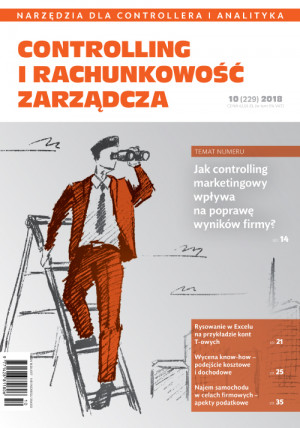 Controlling i Rachunkowość Zarządcza nr 10/2018 - Controlling marketingowy