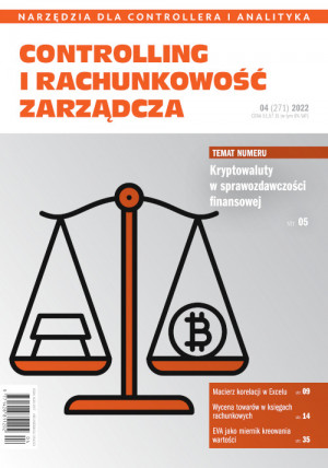 Controlling i Rachunkowość Zarządcza nr 4/2022 - Kryptowaluty w sprawozdawczości finansowej